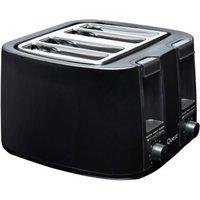 QUEST 34609 4-Slice Toaster - Black, Black