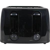 IGENIX IGT0445B 4-Slice Toaster - Black, Black