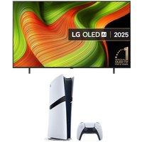 65" Lg B5 OLED AI 4K HDR Smart TV 2025 (OLED65B56LA) & PlayStation 5 Pro Bundle, Black,Brown