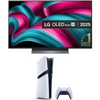 48" LG C5 OLED evo AI 4K HDR Smart TV & Sony PlayStation 5 Pro Bundle, Black