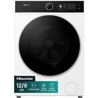 HISENSE KitchenFit 5i Series WD5I1245BWR WiFi-enabled 12 kg Washer Dryer - White, White