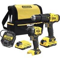 STANLEY FatMax V20 Cordless Combi Drill and Impact Driver Set with 2 Batteries