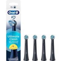 ORAL-B iO Ultimate Clean Replacement Toothbrush Head  Pack of 4, Black