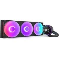NZXT Kraken Elite 420 RGB 420 mm Liquid CPU Cooler - RGB LED, Black, Black