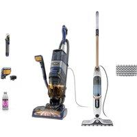 Shark CarpetXpert HairPro Pet EX250UK Upright Carpet Cleaner & SteamSpot S2001UK Steam Mop Bundle, Pink