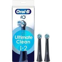 ORAL B iO Ultimate Clean Replacement Toothbrush Head  Pack of 2, Black