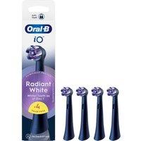 ORAL B iO Radiant White Replacement Toothbrush Head ? Pack of 4, Black