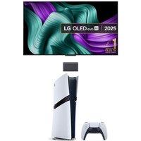 65 LG M5 OLED evo AI 4K HDR True Wireless Smart TV 2025 (OLED65M59LA) & PlayStation 5 Pro, Silver/Grey