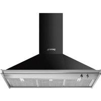 Smeg KD100HNE Chimney Cooker Hood - Black, Black