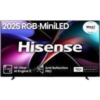 HISENSE UX 116" Tri-Chroma RGB Mini LED Smart AI TV with Freely - 116UXQTUK, Black,Silver/Grey