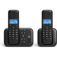 BT 3960 Cordless Phone - Twin Handsets, Black, Black