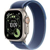 APPLE Watch Ultra 3 Cellular - 49 mm Natural Titanium Case with Bright Blue Trail Loop - M/L, Blue,Silver/Grey