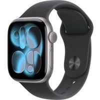 APPLE Watch Series 11 - 42 mm Space Grey Aluminium Case with Black Sport Band, S/M, Silver/Grey,Black