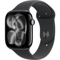 APPLE Watch Series 11 - 46 mm Jet Black Aluminium Case with Black Sport Band - S/M, Black