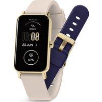 REFLEX ACTIVE Series 53 Smart Watch - Nude & Blue Silicone Strap Set, Cream,Blue