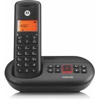 MOTOROLA E211 Cordless Phone - Single Handsets, Black, Black