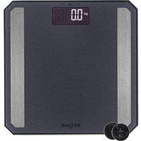 SALTER SA00674BCFEU12 Glass Analyser Bathroom Scale - Matte Black, Black