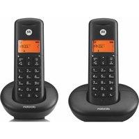 MOTOROLA E202 Cordless Phone - Twin Handsets, Black, Black