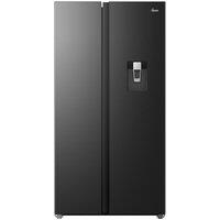 HOOVER HONSQ2T918EWBK SBS WD American-Style Fridge Freezer - Black, Black