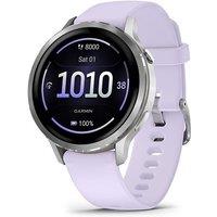 GARMIN Venu 4 Smart Watch - Silver with Periwinkle Silicone Band, 41 mm, Silver/Grey,Purple