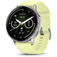 GARMIN Venu 4 Smart Watch - Silver with Citron Silicone Band, 45 mm, Yellow