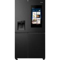 HISENSE PureFlat RS9P628GPFE American-Style Smart Screen Fridge Freezer - Black, Black
