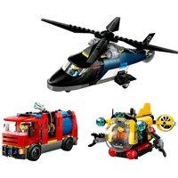 LEGO City 60462 Helicopter, Fire Engine & Submarine Remix Set