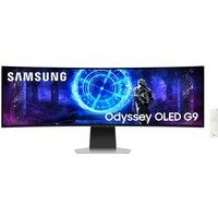 SAMSUNG Odyssey G9 LS49DG954SUXXU Dual Quad HD 49" Curved OLED Gaming Monitor - Silver, Silver/Grey