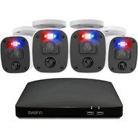 SWANN SWDVK-858804MQ1TB 8-channel 4K Ultra HD DVR Security System - 1TB, 4 Bullet Cameras, White,Black