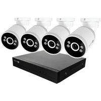 SWANN AdvancedX SWNVK-8ADVANX4B 8-channel 4K Ultra HD NVR Security System - 1TB, 4 Bullet Cameras, White,Black