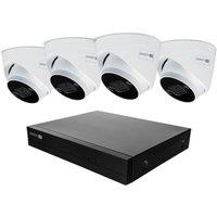 SWANN AdvancedX SWNVK-8ADVANX4D 8-channel 4K Ultra HD NVR Security System - 1TB, 4 Dome Cameras, White,Black