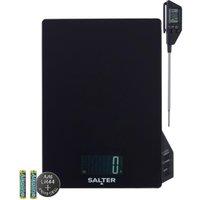 SALTER SA00617FEU12 Electronic Kitchen Scale & Temperature Probe Set - Black, Black