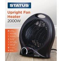 STATUS FH1PB-2000W1PKB6 Portable Hot & Cool Fan Heater - Black, Black