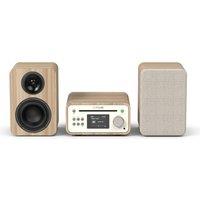 PURE Classic C-D6 DAB Bluetooth Radio - Cotton White & Oak, Brown,White