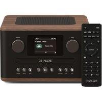 PURE Classic C-D4 DAB Bluetooth Radio - Coffee Brown & Walnut, Brown,Black