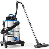 VACMASTER Power 30 PTO Cylinder Wet & Dry Vacuum Cleaner - Silver & Black, Silver/Grey,Black
