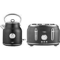 TOWER Renaissance 4-Slice Toaster and Kettle Bundle - Black, Black