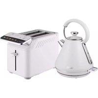 TOWER Mirage 2-Slice Toaster and Traditional Kettle Bundle - White, White