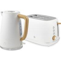 SWAN Fjord 2-Slice Toaster & Jug Kettle Bundle - White, White