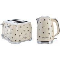 VQ Cath Kidston EEJB309 4-Slice Toaster & Dome Kettle Bundle - Cream, White