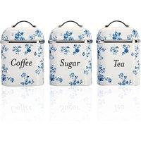 VQ Laura Ashley 3-Piece Canister Set - China Rose, Blue,Green,White