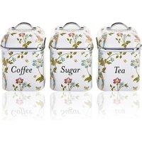 VQ Laura Ashley 3-Piece Canister Set - Elveden White, Blue,Green,White