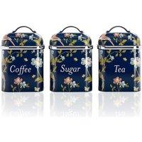 VQ Laura Ashley 3-Piece Canister Set - Elveden Navy, Blue