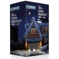 Premier Snowing IcicleBrights 720 White LED Lights with Timer - 17.8 m