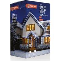 PREMIER ClusterBrights 3000 White LED String Lights - 37.5 m
