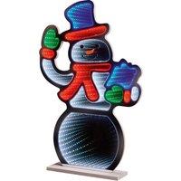 PREMIER Standing Waving Snowman Infinity Mirror with Multicolour LEDs - 60 cm