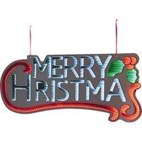 PREMIER Merry Christmas Infinity Mirror with Multicolour LEDs - 60 cm