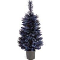 PREMIER Potted New Jersey Spruce Artificial Christmas Tree - Mystic Blue, 3 ft / 90 cm