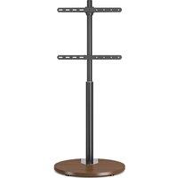 TTAP FSC-WAL 65" TV Stand with Bracket for up to 65" TVs - Walnut & Black, Black,Brown