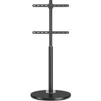 TTAP FSC-BLK 65" TV Stand with Bracket - Black, Black